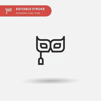 Eye Mask Simple vector icon. Illustration symbol design template