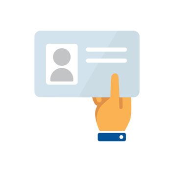 show ID card / submit identification card icon