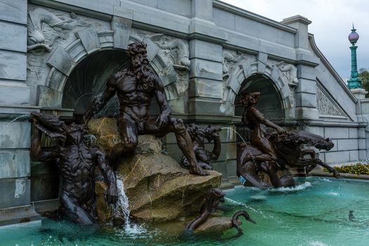 The Court of Neptune Fountain near the Senate in Washington DC -