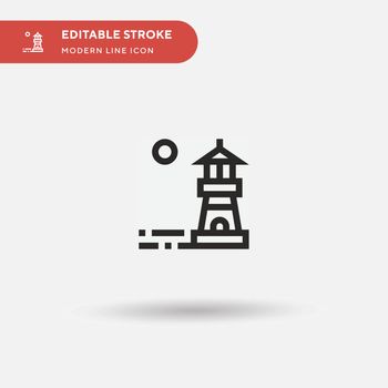 Lighthouse Simple vector icon. Illustration symbol design templa