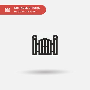 Gate Simple vector icon. Illustration symbol design template for