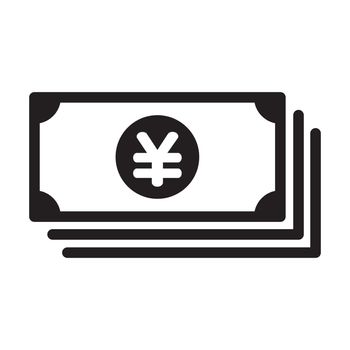 bill / wad of money / cash icon (yen / JPY)