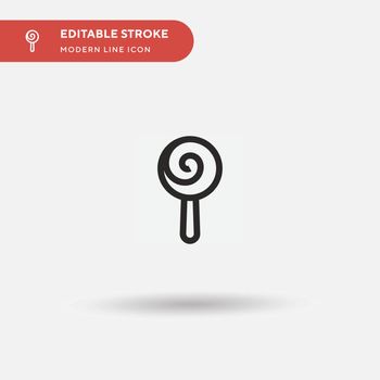 Lollipop Simple vector icon. Illustration symbol design template
