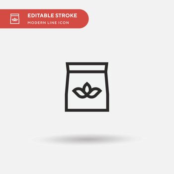 Seed Bag Simple vector icon. Illustration symbol design template