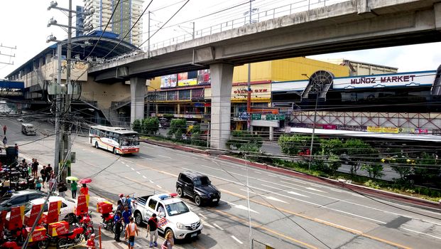 Epifanio de los Santos Avenue (EDSA) road in Quezon City, Philip