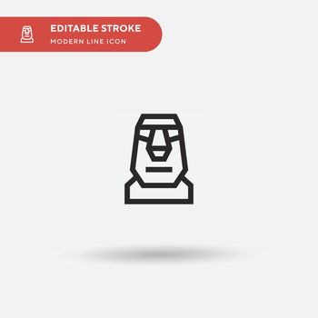 Moai Simple vector icon. Illustration symbol design template for