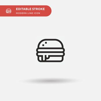 Burger Simple vector icon. Illustration symbol design template f