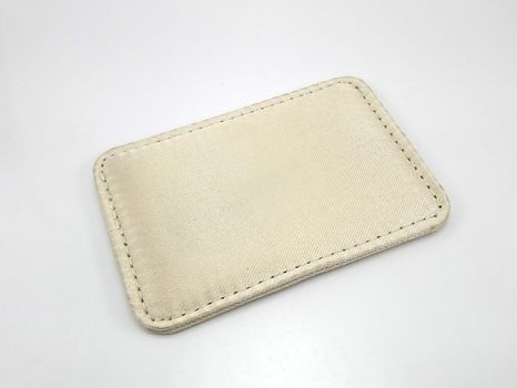 Light brown portable leather mirror case
