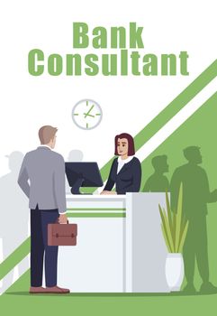 Bank consultant poster template