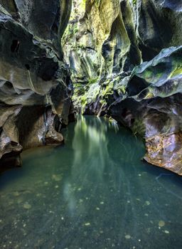 Hidden canyon in the Bali