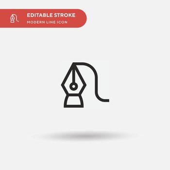 Curvature Simple vector icon. Illustration symbol design templat