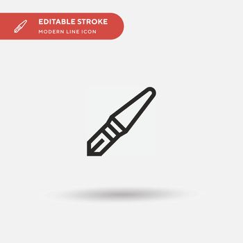 Dip Pen Simple vector icon. Illustration symbol design template 