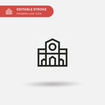 Cathedral Simple vector icon. Illustration symbol design templat