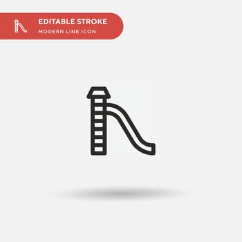 Slide Simple vector icon. Illustration symbol design template fo