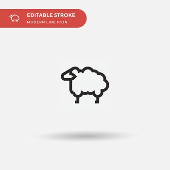 Sheep Simple vector icon. Illustration symbol design template fo