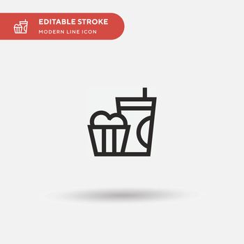 Popcorn Simple vector icon. Illustration symbol design template 