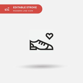 Shoe Simple vector icon. Illustration symbol design template for