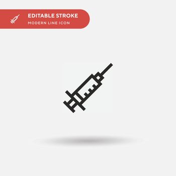 Syringe Simple vector icon. Illustration symbol design template 