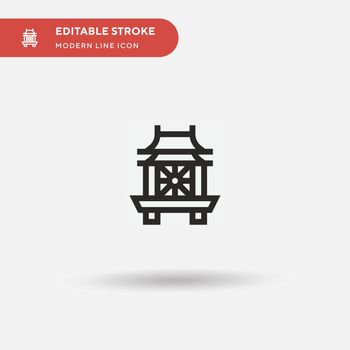 Temple Of Literature Simple vector icon. Illustration symbol des