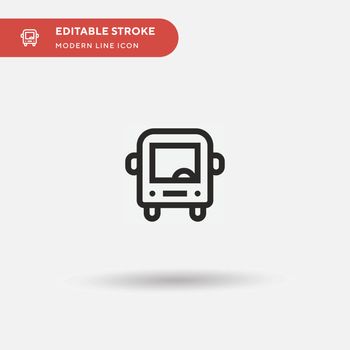 Bus Simple vector icon. Illustration symbol design template for 
