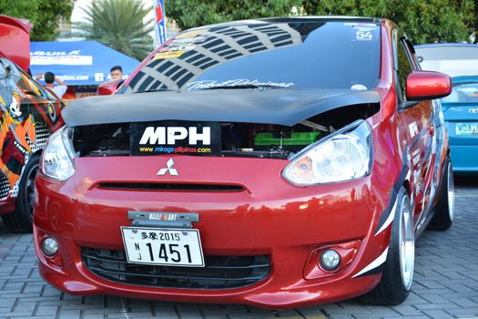 Mitsubishi mirage at Bumper to Bumper car show in Pasay, Philipp