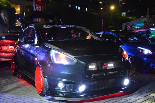 Mitsubishi mirage hatchback at Bumper to Bumper car show in Pasa