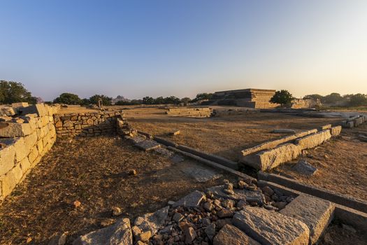 Ancient civilization in Hampi.