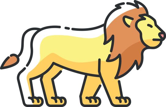 Lion RGB color icon