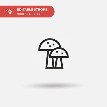 Mushrooms Simple vector icon. Illustration symbol design templat