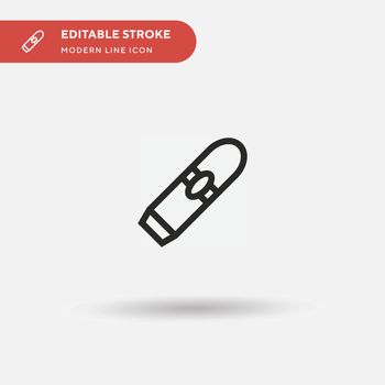 Cigar Simple vector icon. Illustration symbol design template fo