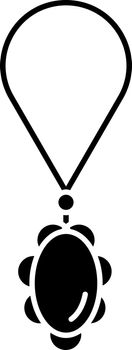 Necklace black glyph icon