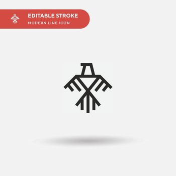 Native American Simple vector icon. Illustration symbol design template for web mobile UI element. Perfect color modern pictogram on editable stroke. Native American icons for your business project