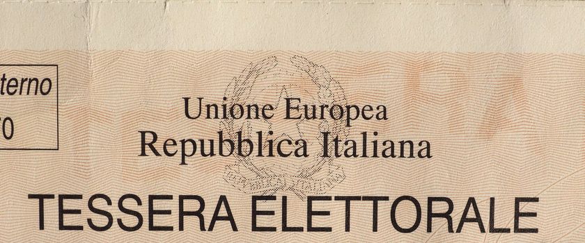 Italian electoral card
