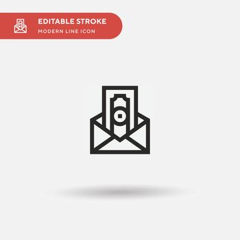 Send Money Simple vector icon. Illustration symbol design templa