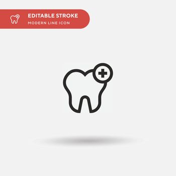 Dental Care Simple vector icon. Illustration symbol design template for web mobile UI element. Perfect color modern pictogram on editable stroke. Dental Care icons for your business project