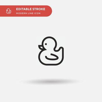 Duck Simple vector icon. Illustration symbol design template for