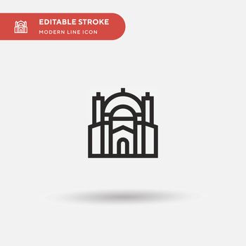 Cathedral Simple vector icon. Illustration symbol design templat