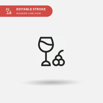 Wine Simple vector icon. Illustration symbol design template for