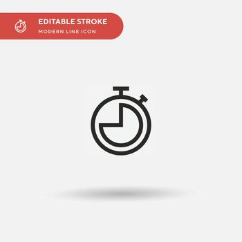 Stopwatch Simple vector icon. Illustration symbol design templat