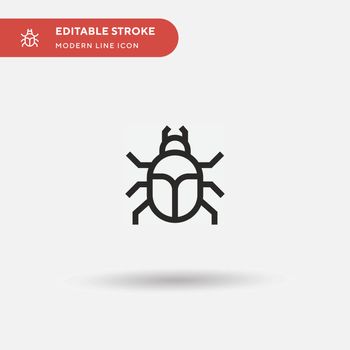 Beetle Simple vector icon. Illustration symbol design template f