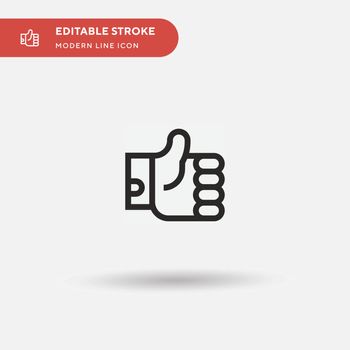 Thumb Up Simple vector icon. Illustration symbol design template