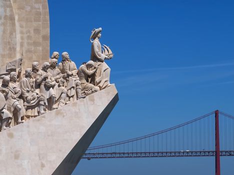 Monument to the discoveries in Lisbon in Portugal