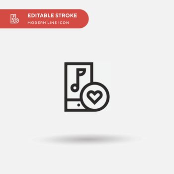 Song Simple vector icon. Illustration symbol design template for
