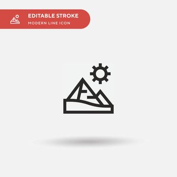 Pyramid Simple vector icon. Illustration symbol design template 