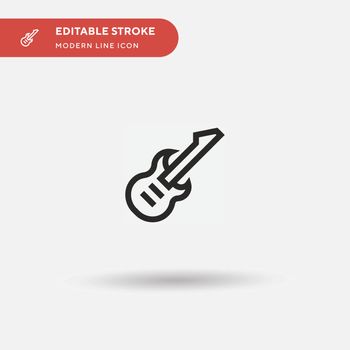 Guitar Simple vector icon. Illustration symbol design template f