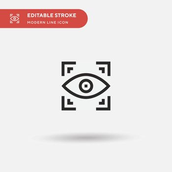 Eye Scanner Simple vector icon. Illustration symbol design templ