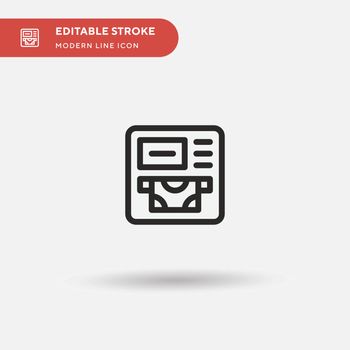 Atm Simple vector icon. Illustration symbol design template for 