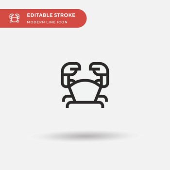 Crab Simple vector icon. Illustration symbol design template for