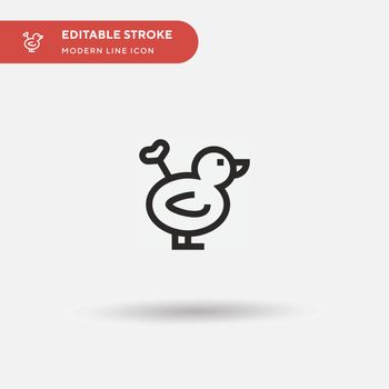 Duck Simple vector icon. Illustration symbol design template for