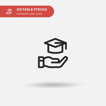 Education Simple vector icon. Illustration symbol design template for web mobile UI element. Perfect color modern pictogram on editable stroke. Education icons for your business project